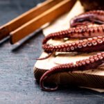 Pulpo preparado para cocinar