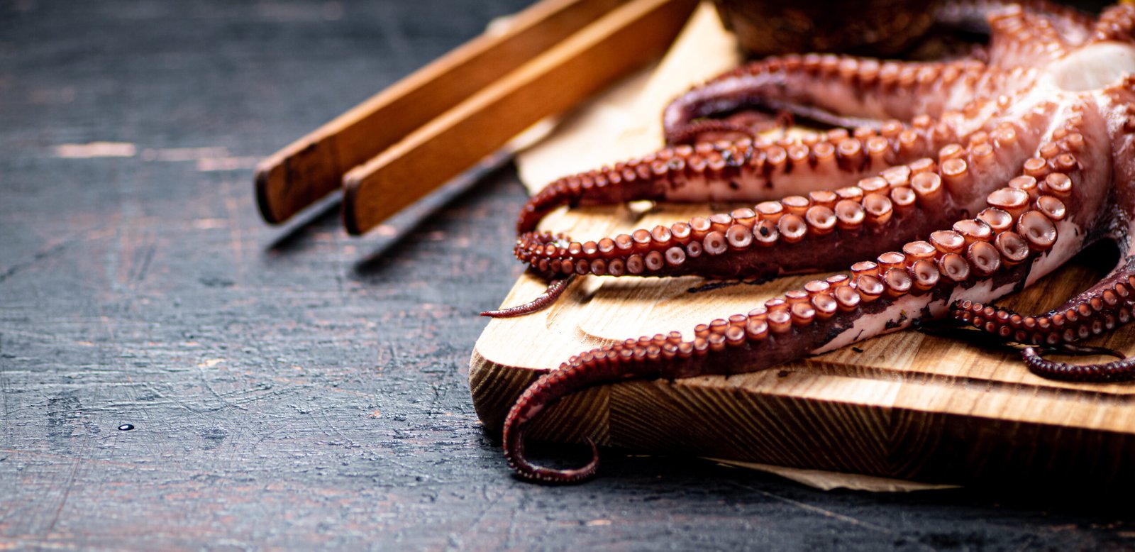 Pulpo preparado para cocinar